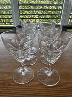 6 edle Kristallweingläser, Bleikristall, Baccarat?