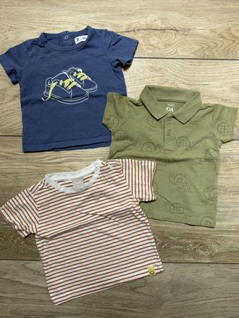 3 hübsche T-Shirts und Poloshirts für Jungen Größe 74 🦊