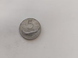 ITALIA MONETA 5 LIRE 1952 SELTEN, SIEHE BILDER