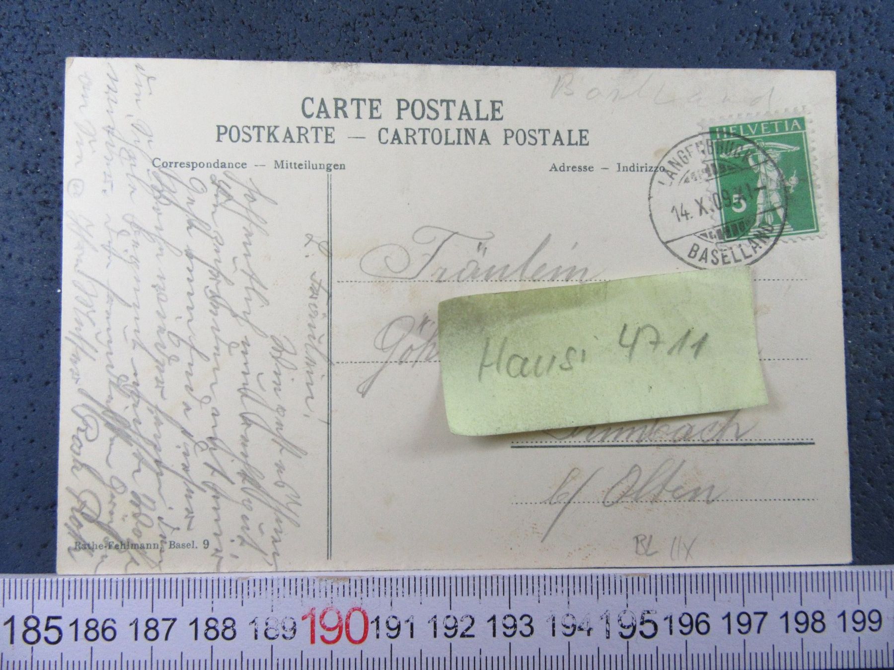 Cartoline postali: LANGENBRUCK 1909 BL AK – Usato da Ettingen venduto da Hausi4711 1
