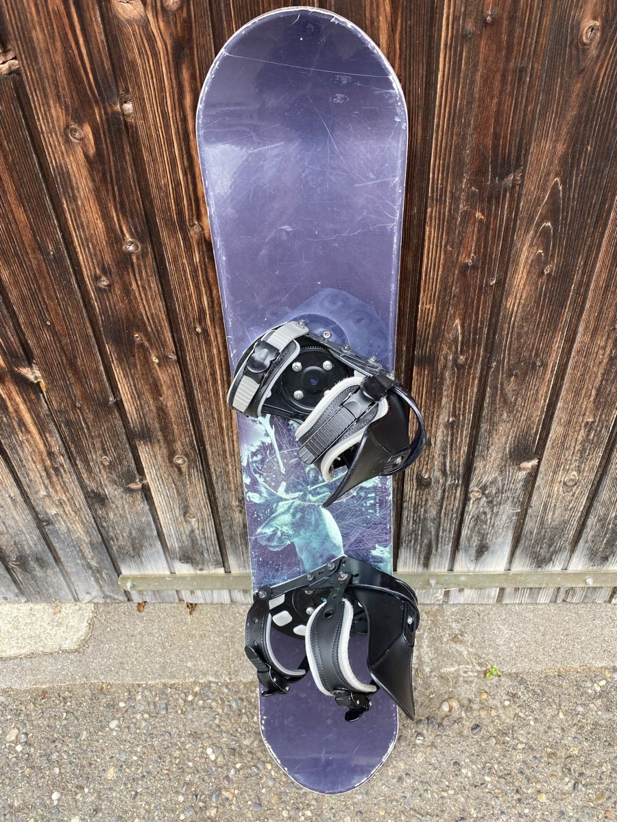 Board: KINDER - SNOWBOARD INKLUSIVE BINDUNG 120cm – Usato da Bauma venduto da vorsteg01
