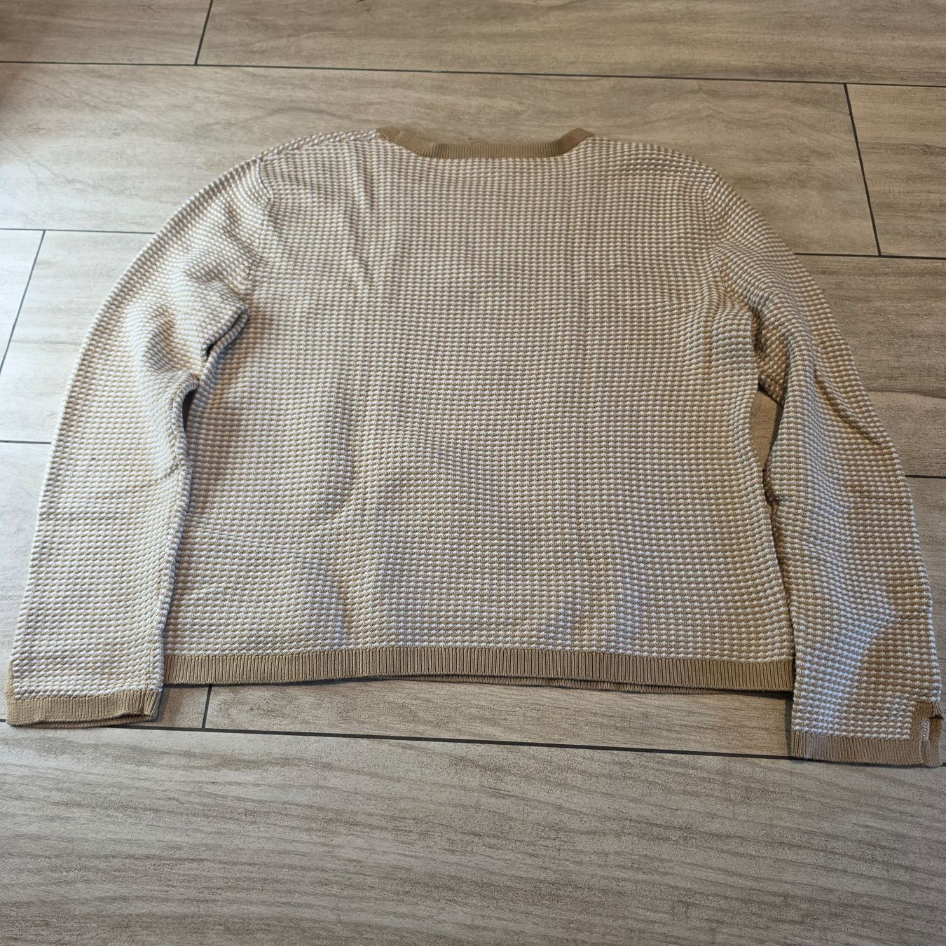 Tom Tailor Maglioni & Felpe: Tom Tailor Strickpullover Beige/Weiss Gr. S 100% Baumwolle – Usato da Altendorf venduto da Zeitkapsel 2