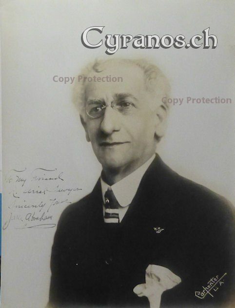 Autogramme: Jake Abraham  (1854-?) - Schauspieler - Autogramm – Gebraucht aus Dietikon von cyranos.ch