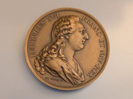 BRONZEMEDAILLE KÖNIG LUDWIG XVI, GEDENKMEDAILLE