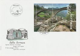 Sonderblock «Valle Verzasca» 2016 auf FDC, Kat. 10.- Fr.