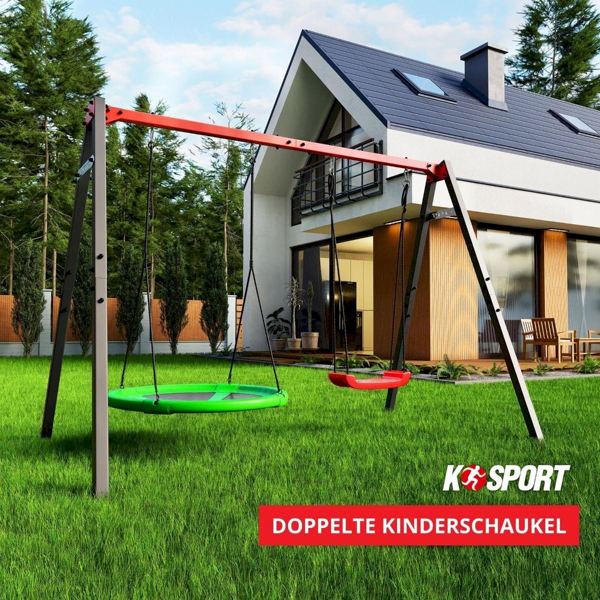 Handwerk & Garten: K-Sport Brettschaukel + Nestschaukel – Neu und originalverpackt aus Bottighofen von zaap 2