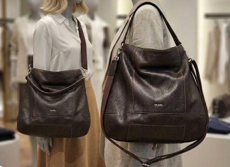 Sac à main en cuir marron Picard authentique