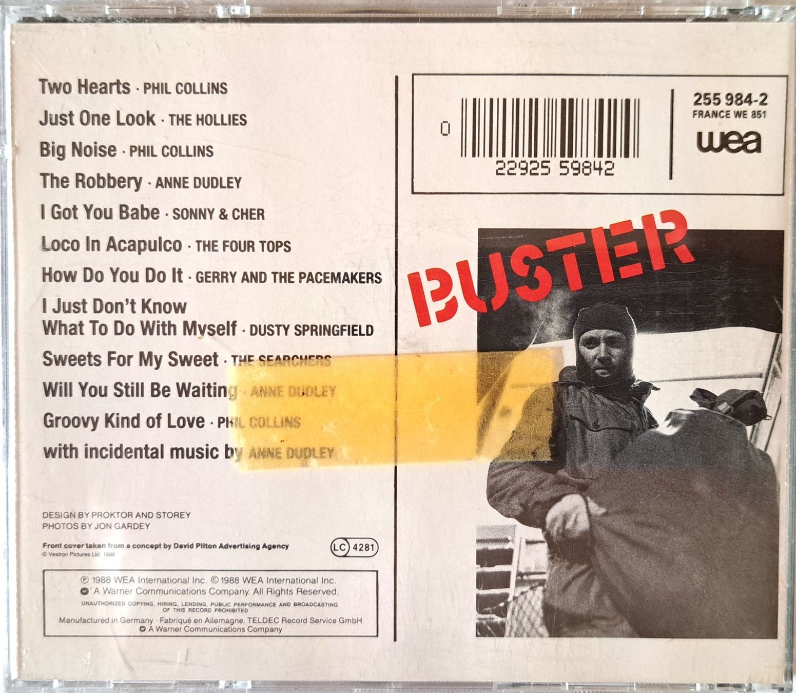 CD: Buster - Soundtrack – Usato da Tenniken venduto da mik_6mxg 9