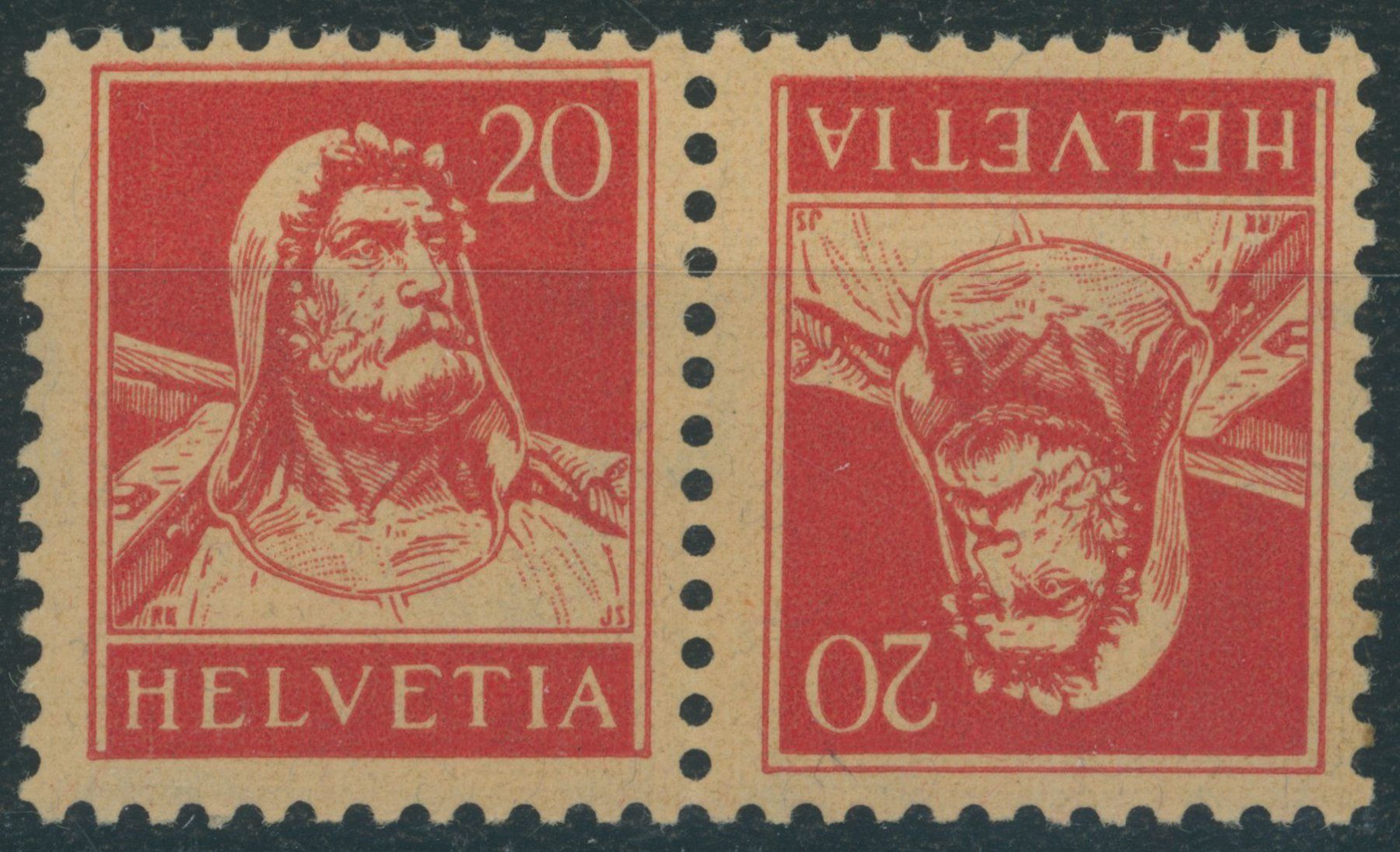 Tutti i francobolli: 1933 - Kehrdrucke - Tellbrustbild - postfrisch ** – Nuovo (secondo la descrizione) da Schindellegi venduto da leecollect