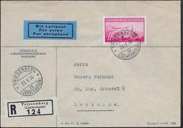 1936 FL R/Brief Luftpost ZEPPELIN F14 o Triesenberg ab 1.-