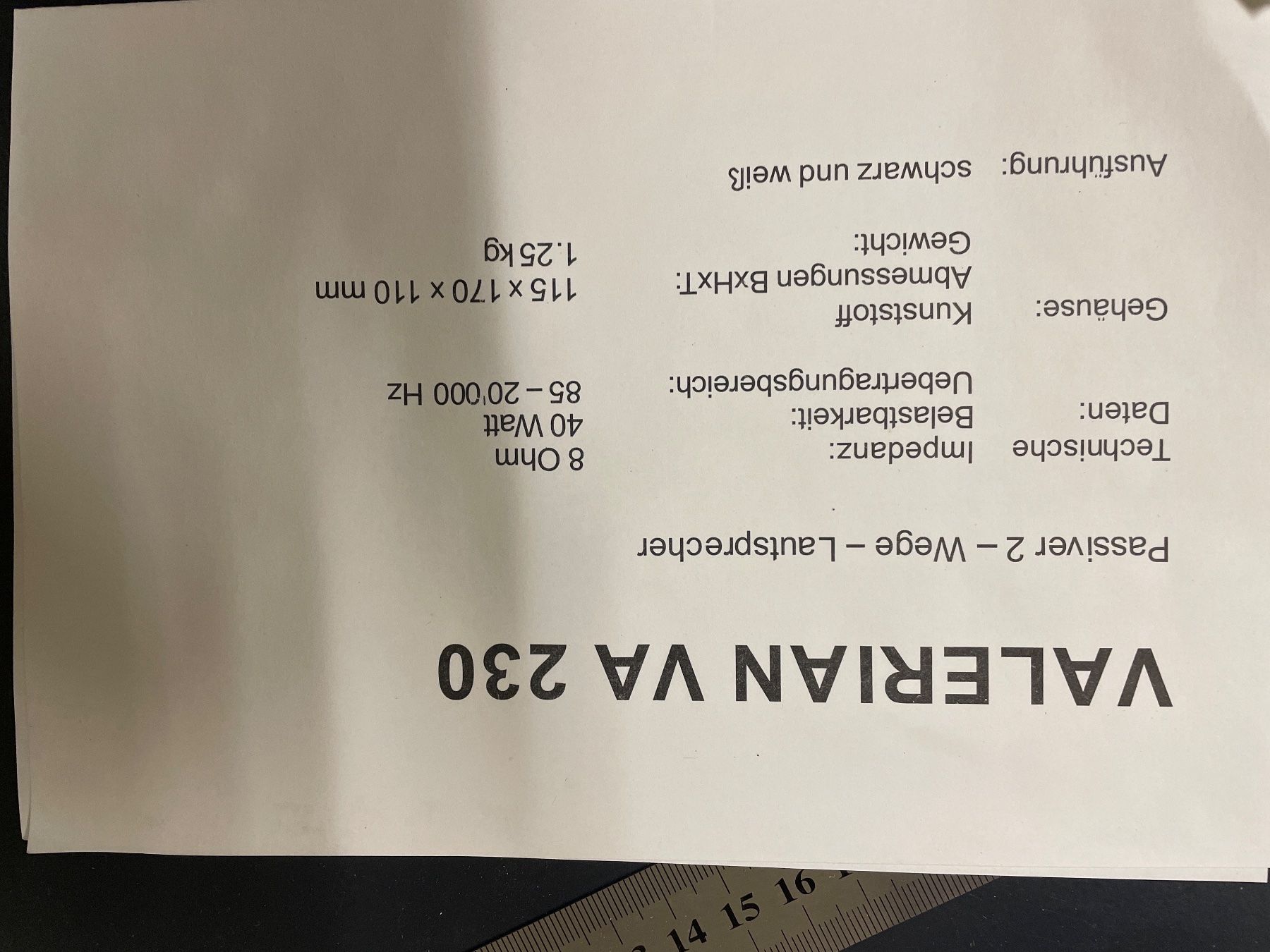 Casse acustiche: Valerian VA 230!Lautsprecher 2 Stk. – Nuovo e nell'imballaggio originale da Dagmersellen venduto da vonTV 1