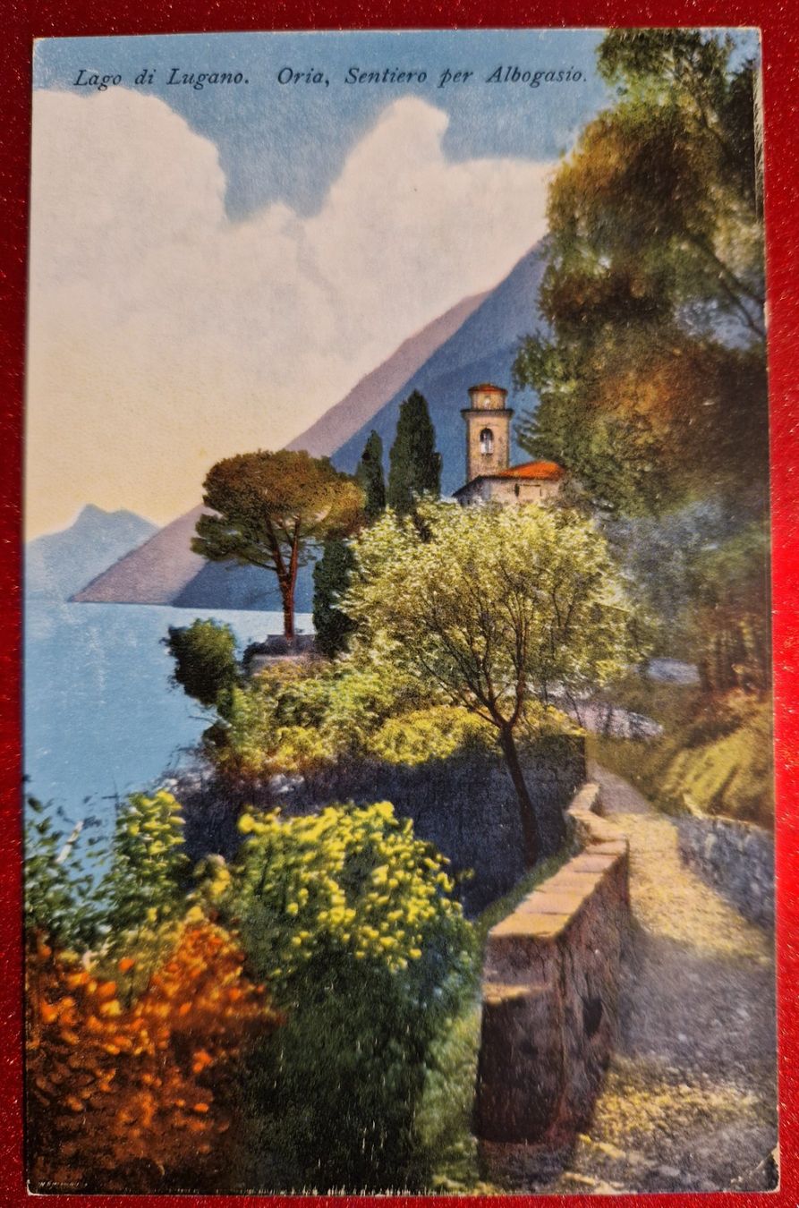 Cartoline postali: Lago di Lugano, Oria, Sentiero per Albogasio. – Nuovo (secondo la descrizione) da Melchnau venduto da Fishel