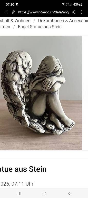 Statuette: Engel in Flügel, Stein – Usato da Untersiggenthal venduto da GiuseppinaM 1