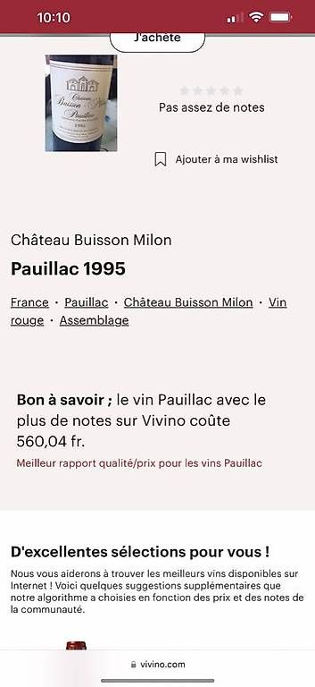 Vino: Bouteille de vin Bordeaux – Usato da Morges venduto da sla_vm75 1