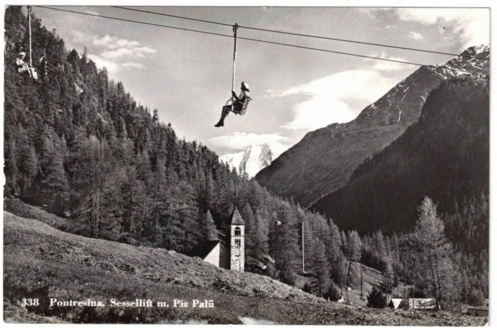 Ansichtskarten: Pontresina - Sessellift – Gebraucht aus Binningen von Mountainrider