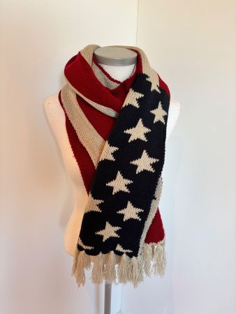 Wollschal mit USA Flagge (ungetragen)