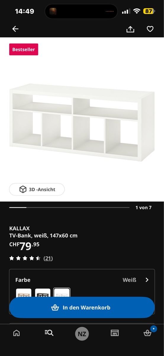 Ikea TV Möbel: TV Fernsehmöbel IKEA – Gebraucht aus Seftigen von noe_5vrp 1
