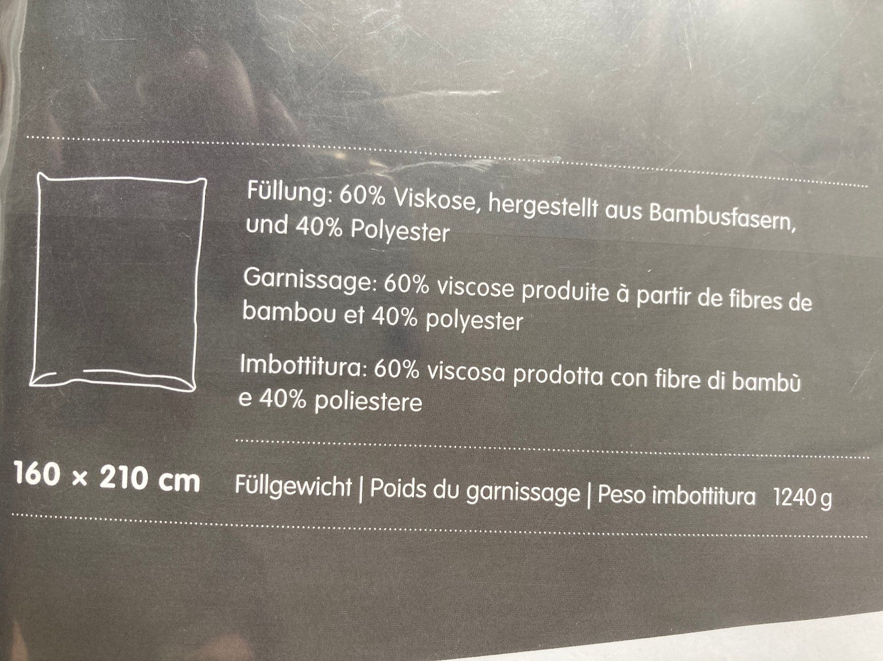 Micasa Coperte: Neue Bambus Bettdecke,160x210cm, Medium Warm – Nuovo e nell'imballaggio originale da Zürich venduto da SilvanKa 1