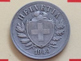 2 Rappen 1944 Zn, unz