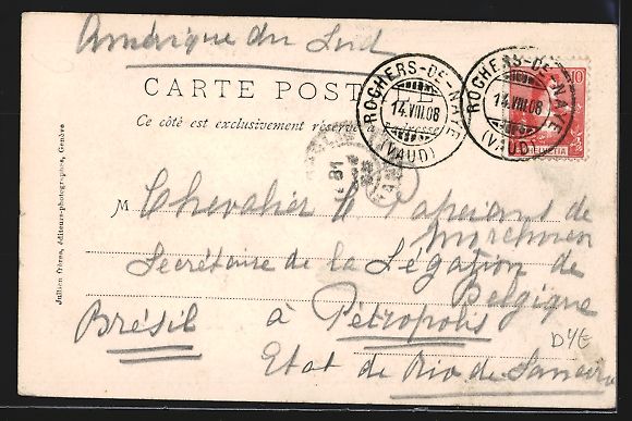 Cartoline postali: Montreux, Teilansicht mit Dent du Midi,  – Usato da Berlin venduto da bartko-reher 1