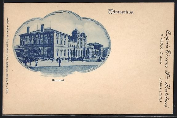 Cartoline postali: AK Winterthur, Ansicht des Bahnhofs – Usato da Berlin venduto da bartko-reher