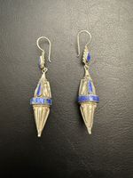 Silber Ohrhänger mit Lapislazuli Steinen
