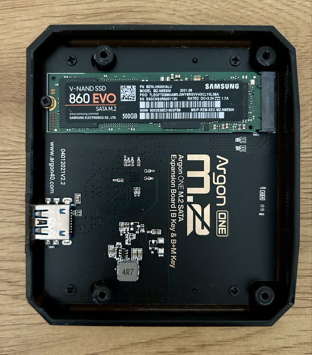 Raspberry Pi PC: Raspberry Pi 4, 4GB RAM, Argon One m.2, 500 GB SSD 860 EVO – Usato da Zürich venduto da OhneFrust 3
