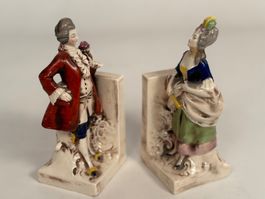 Vintage Deko-Set mit Porzellan Buchstützen & Molière Buch