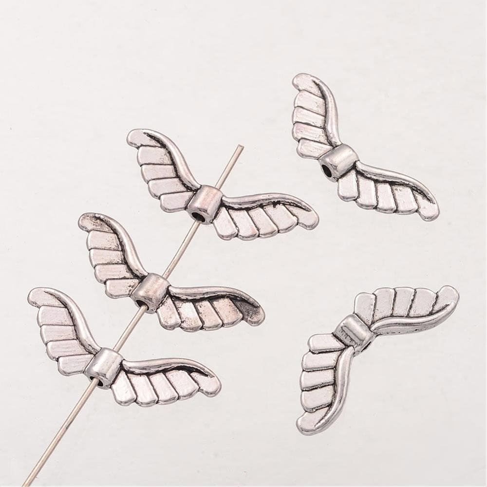 Perles (synthétiques): 5 Flügelperlen Adler altversilbert – Neuf (Voir description) à Alpnachstad par perlengaby 1