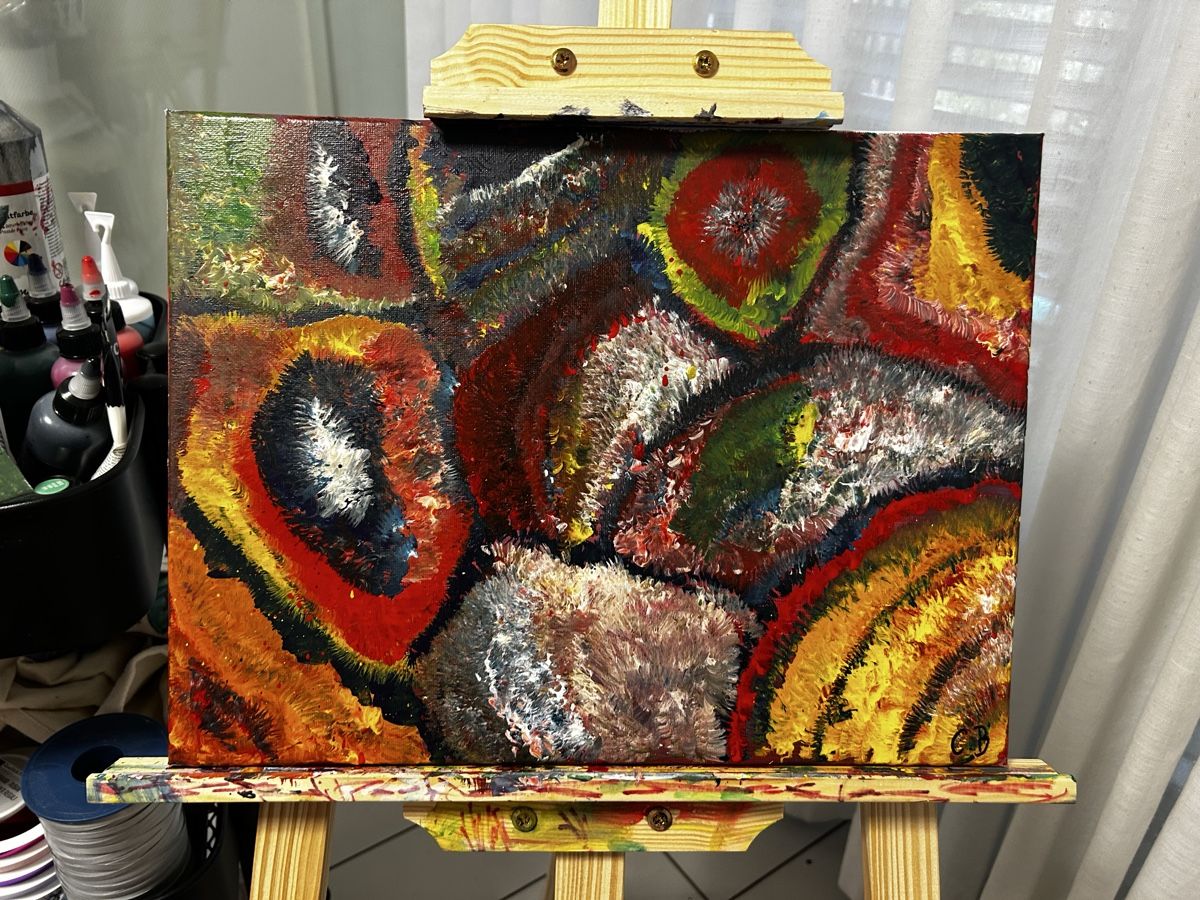 Dipinti: Acrylbild abstrakt handgemalt – Nuovo e nell'imballaggio originale da Zürich venduto da car_fcd5