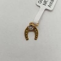 Echt 18K Gold - Diamant Hufeisen Anhänger