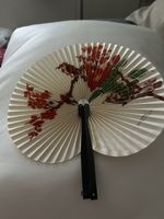 Fächer Blumenmotiv und Vogel Japanisch