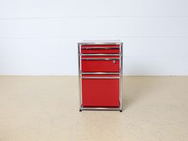 USM Haller Korpus | Rubinrot 3 Schubladen | Neuwertig