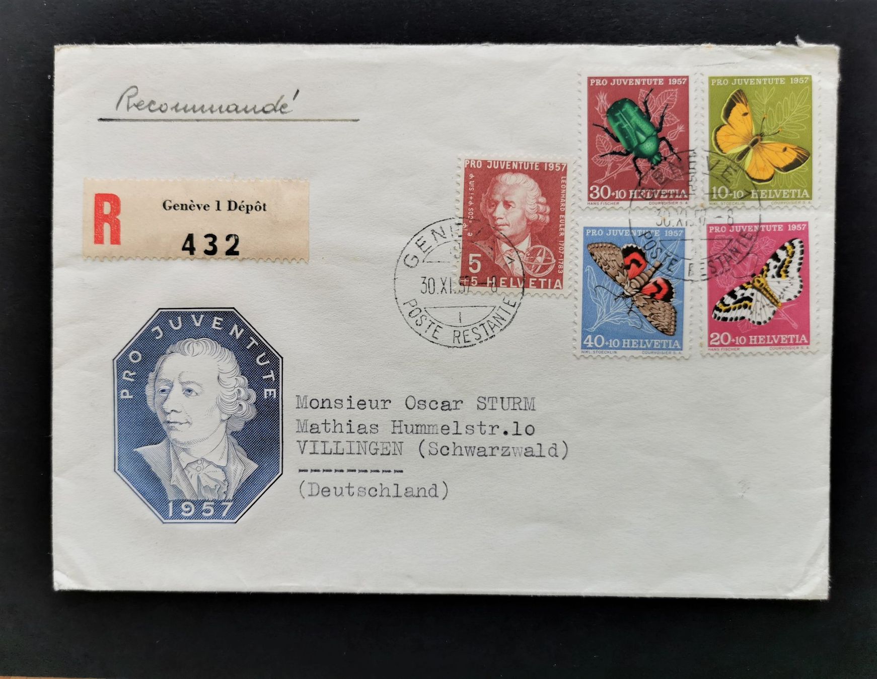 Tutti i francobolli: FDC Pro Juventute 1957 – Usato da Lichtensteig venduto da chlepfshit