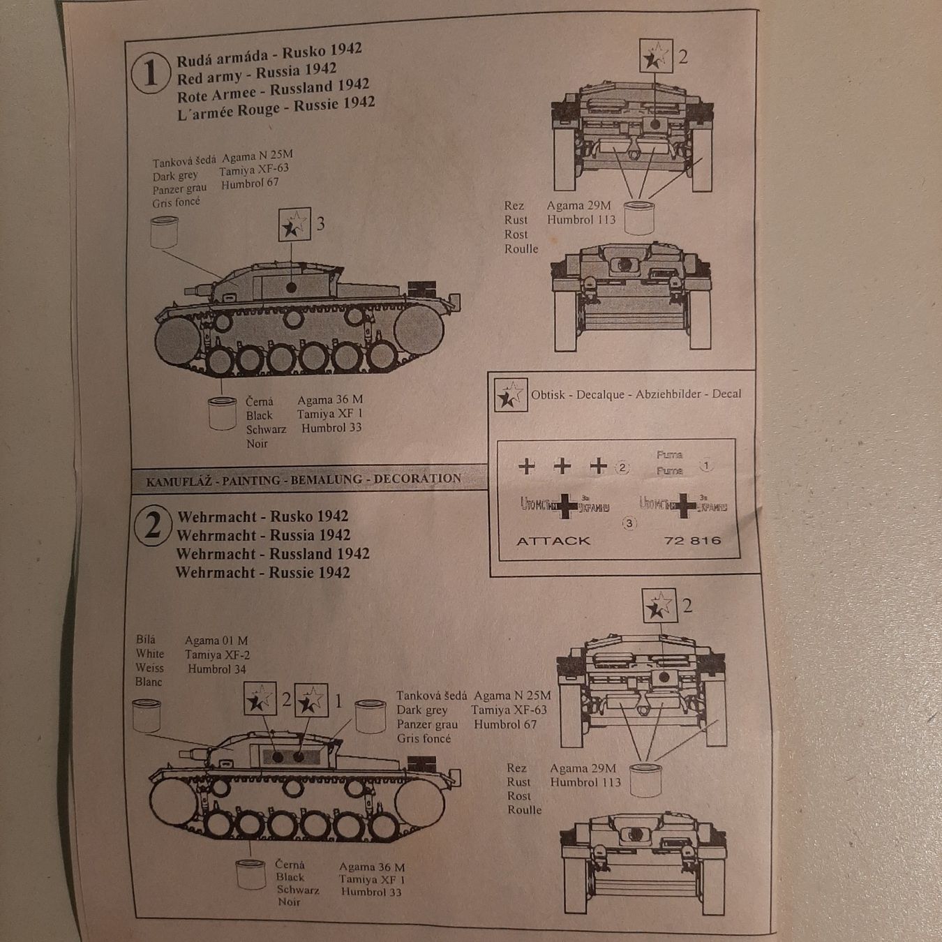 Kits de montage: 350 ... StuG III Ausf. E ... Attack 72816 – Neuf (Voir description) à Bonstetten par Benibanny59 2