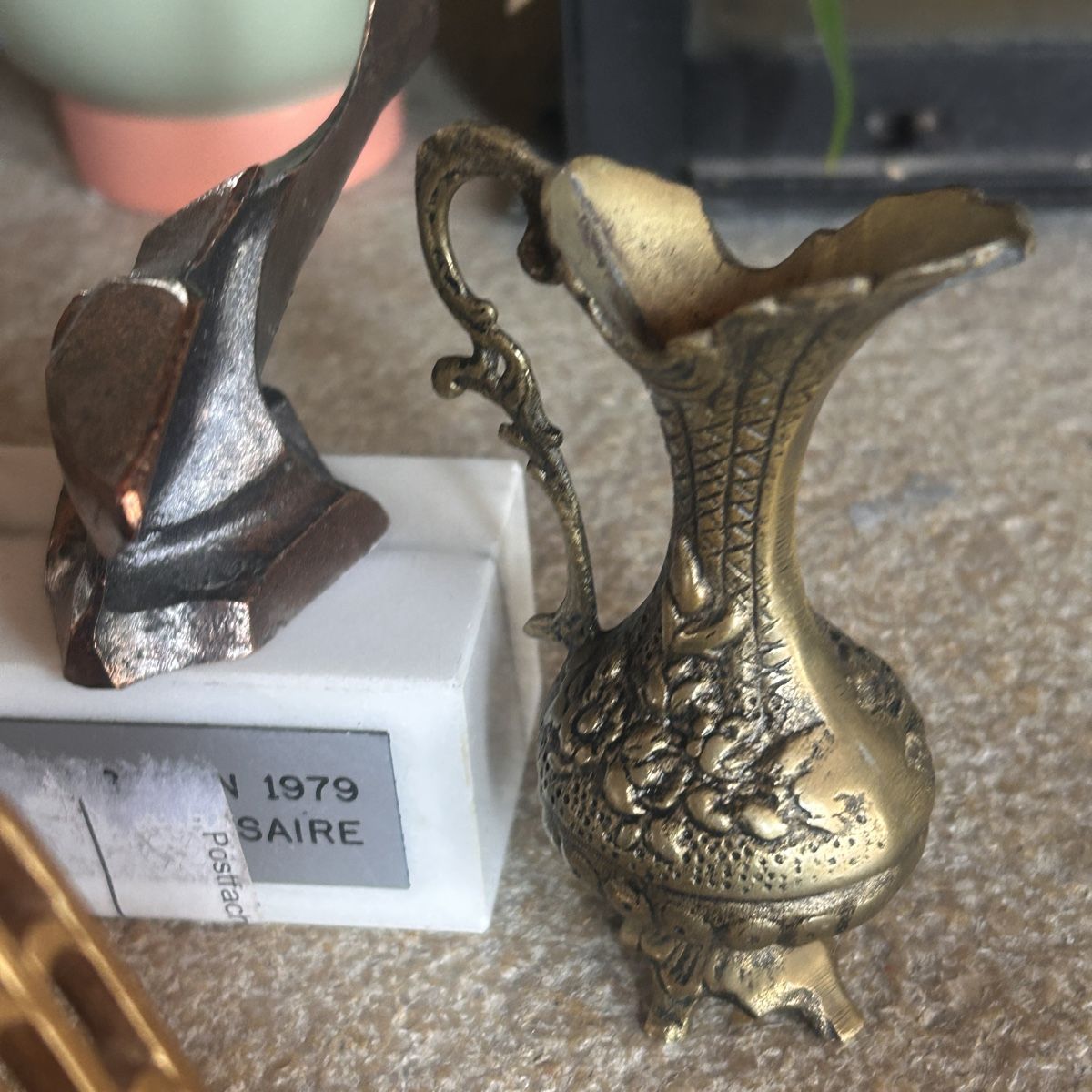 Statuette: 9 Skulpturen/Gegenstände messing diverses – Usato da Laufen venduto da Bellavitaboom 6