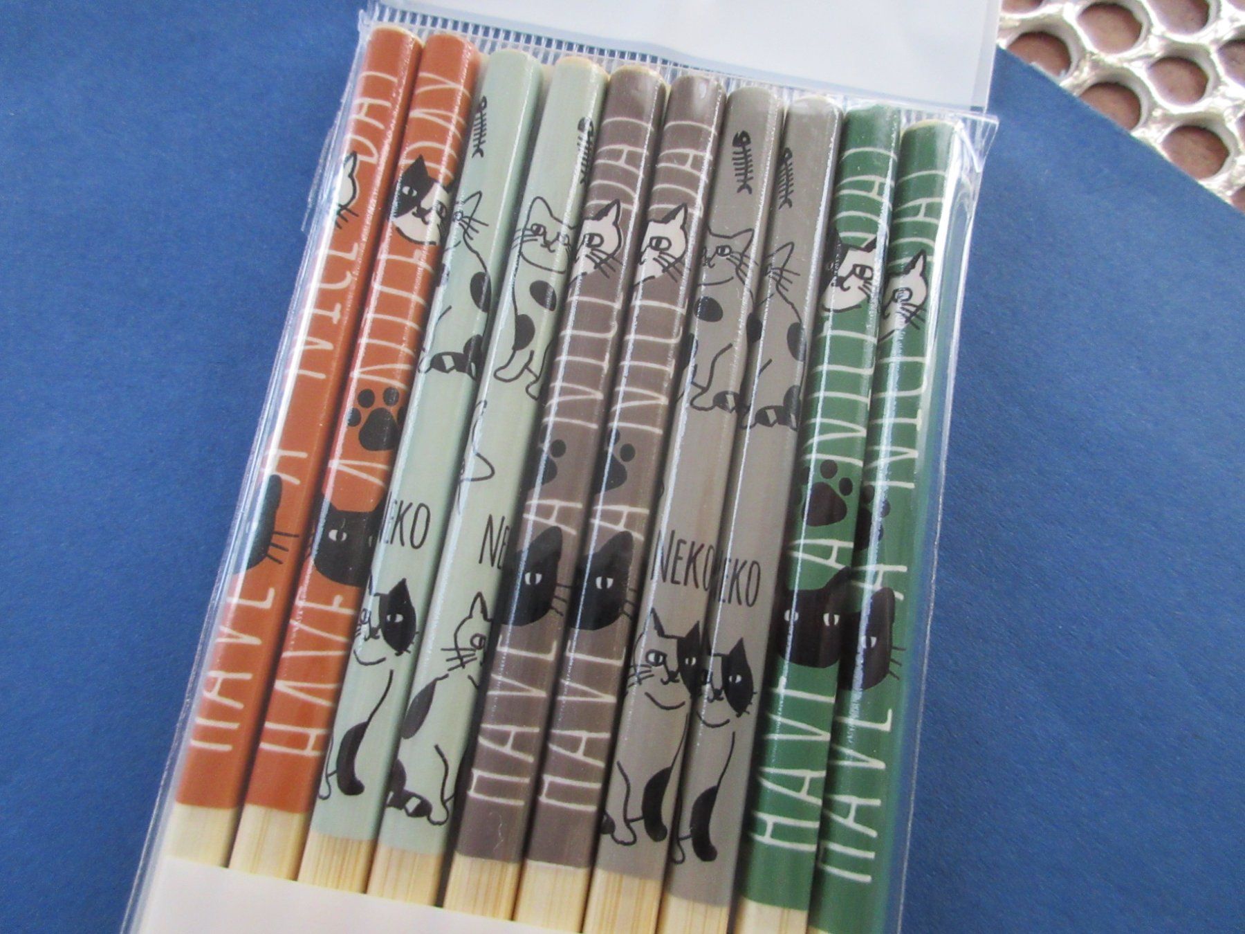 Set di posate: Anti-slip Bamboo CHOPSTICKS/Stäbchen/cat!! – Nuovo (secondo la descrizione) da Goldach venduto da mamakotzi 1