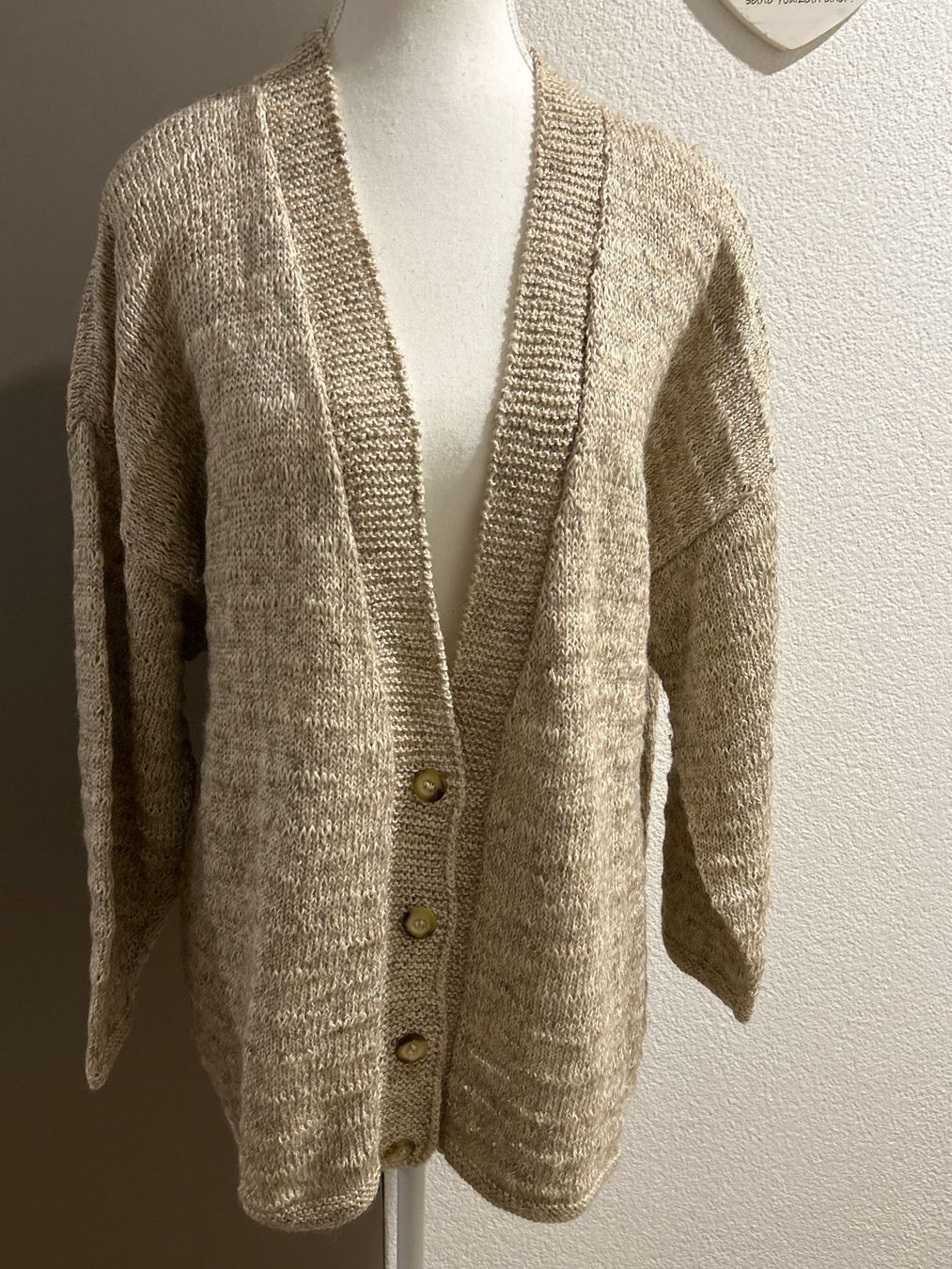 Giacche: Flauschige Strickjacke beige selbstgestrickt – Usato da Brunnen venduto da Nala2929