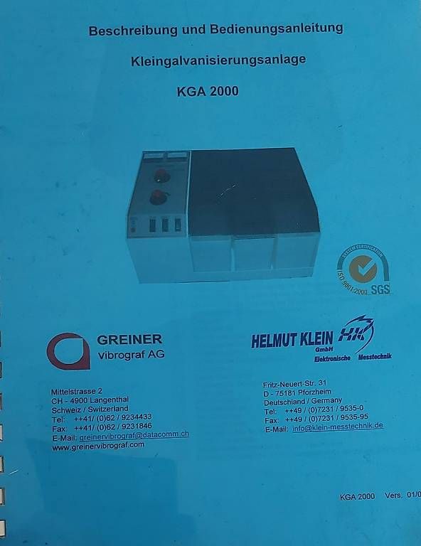 Tutte le macchine: Kleingalvanisationsanlage – Usato da Hägglingen venduto da bianco04 4