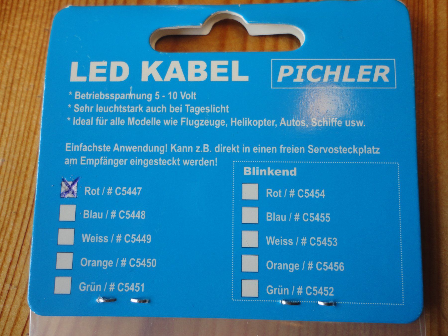 Modellismo RC: Pichler LED 3mm Rot, Neu, ! – Nuovo e nell'imballaggio originale da Horgen venduto da RcModell 3