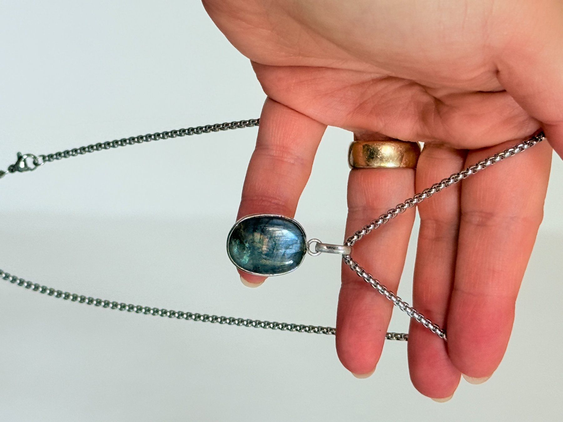 Ketten: Collier labradorite, élégant et tendance ✨ – Neu und originalverpackt aus Genève von AWWA 1