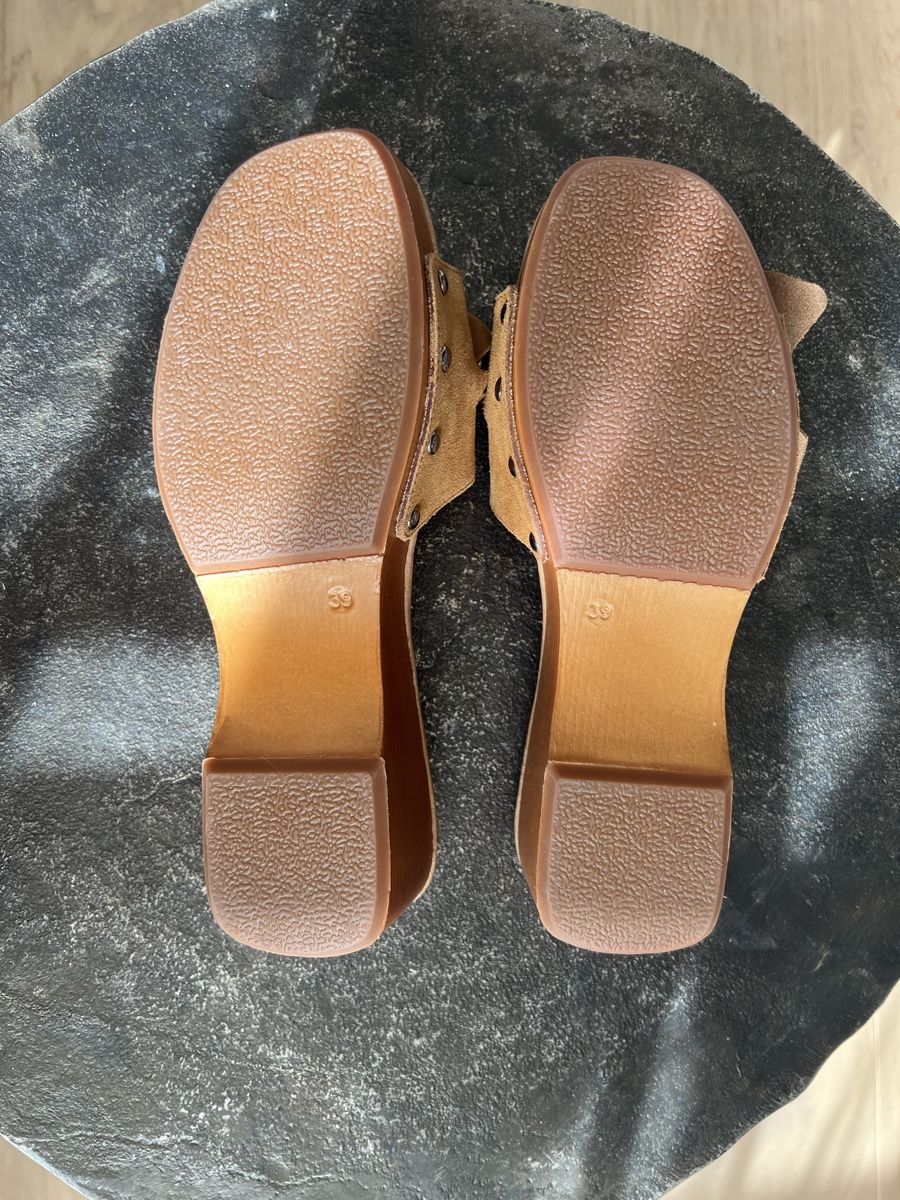 Scarpe da donna: Mules Sandalen, Gr. 39, hellbraun, Neu! – Nuovo (secondo la descrizione) da Murten venduto da Rebelle_en_Style 2