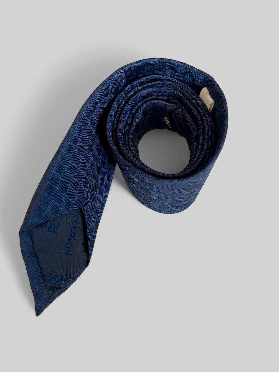 Kenzo Cravatte: KENZO PARIS Krawatte | Schmal & Modern | 100% Seide | Blau – Usato da Zürich venduto da Recode.Fashion 6