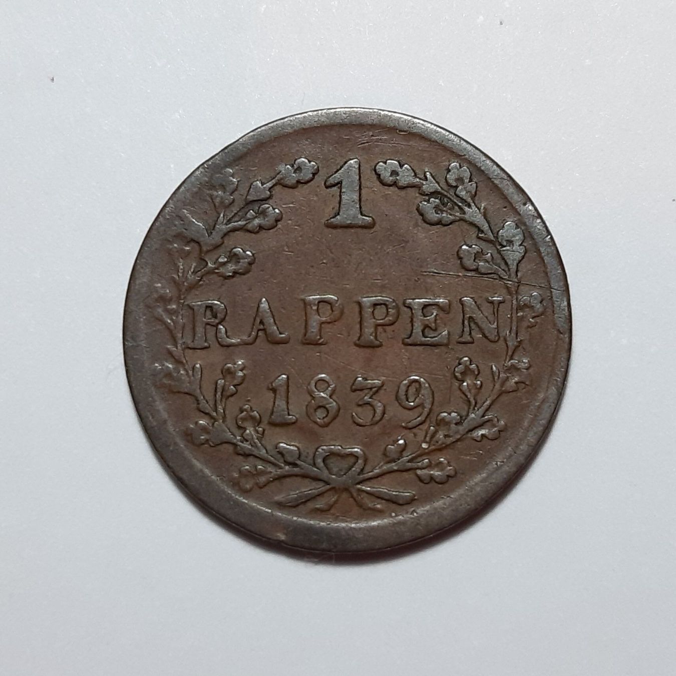 Tutti le monete: 1 Rappen 1839 Luzern – Usato da Pfäffikon ZH venduto da Schweizer_Muenzen