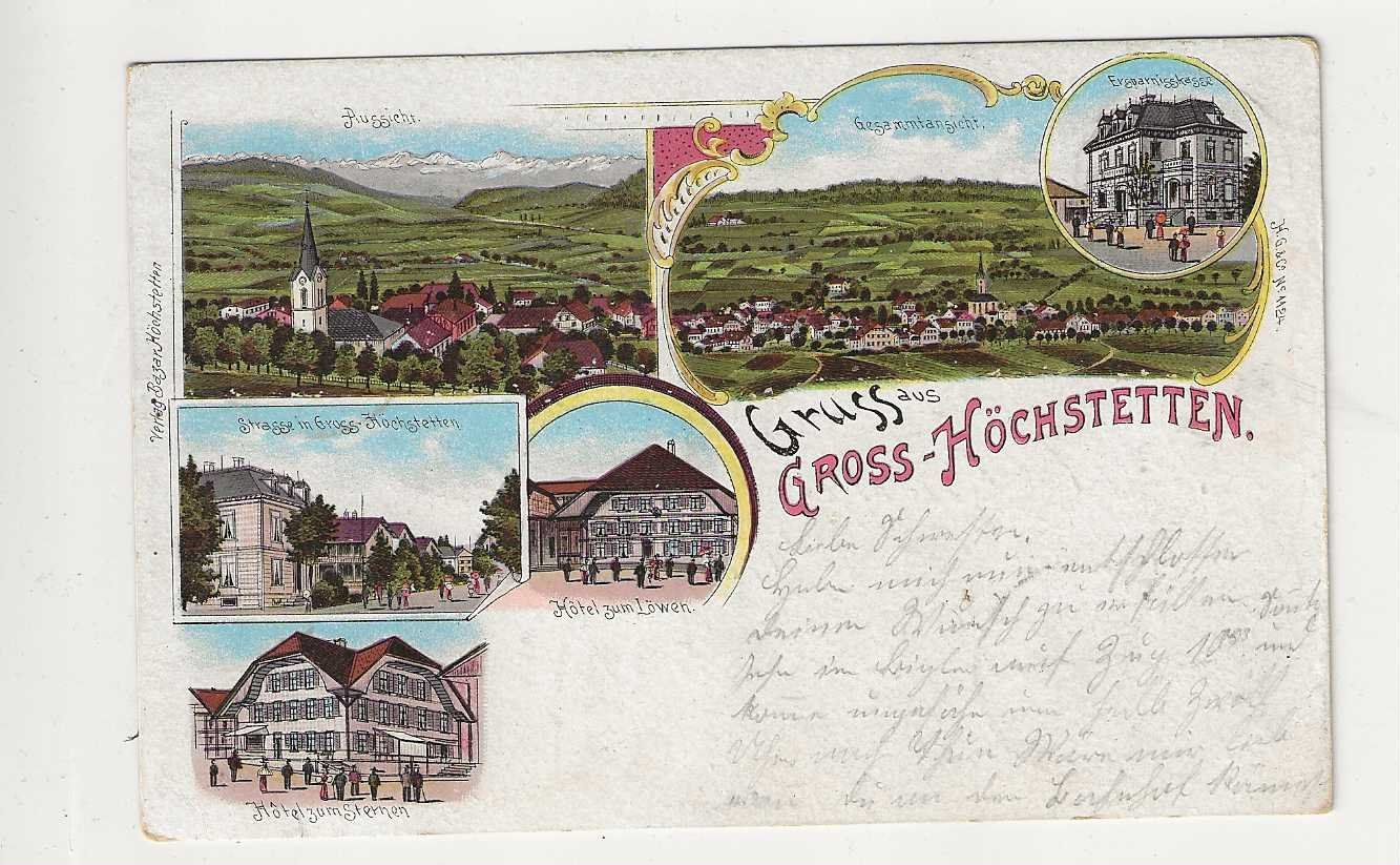 Cartoline postali: Grosshöchstetten, Litho, 1901 – Usato da Spiez venduto da Niesen20