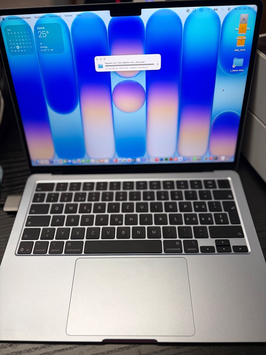 Apple Notebook: Neuwertiges MacBook Air M5 himmelblau – Usato da Vättis venduto da jaeger_74
