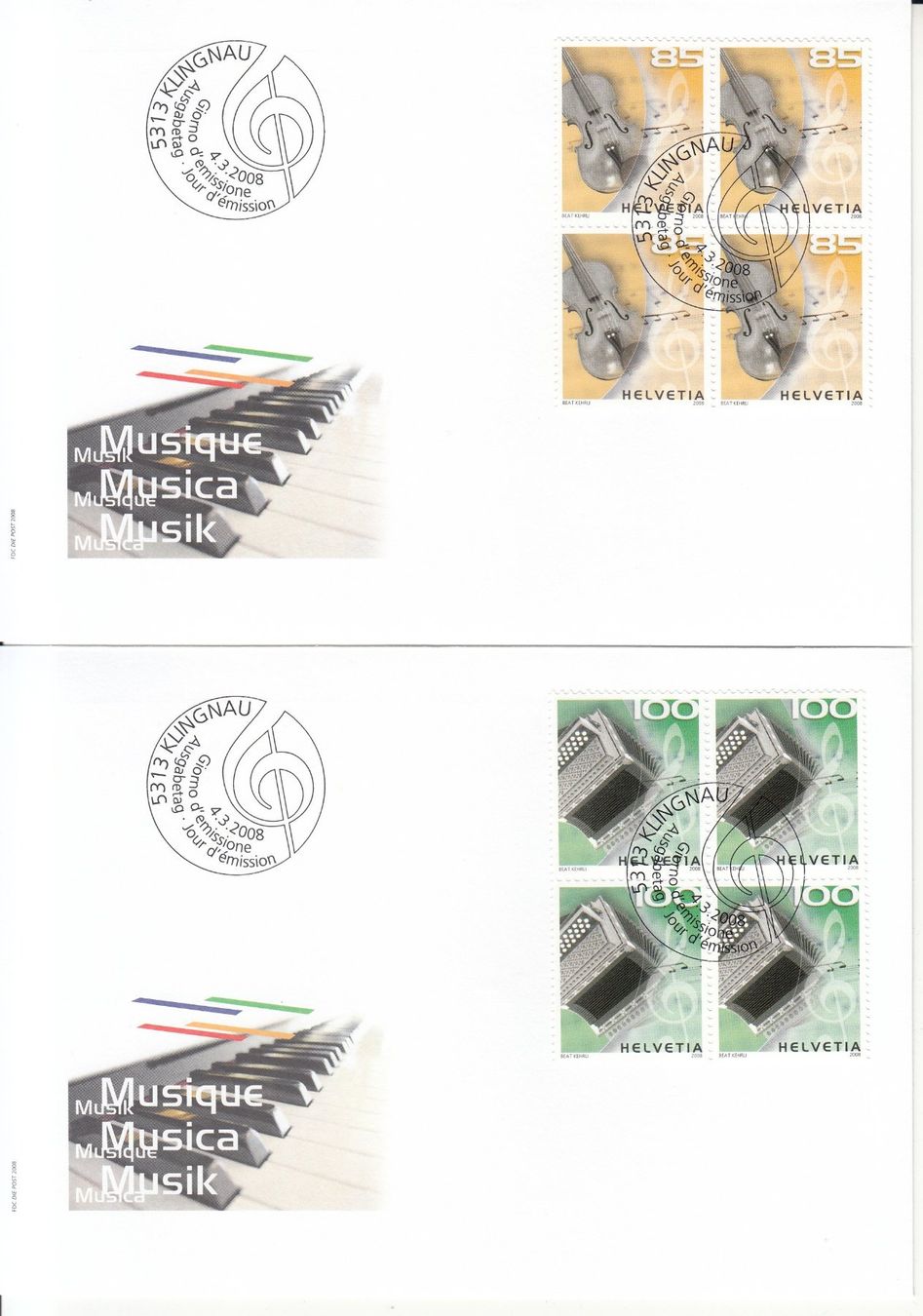 Tutti i francobolli: SBK 1267 - 1270 im 4er-Block FDC – Usato da Bürglen TG venduto da StampGraf 1