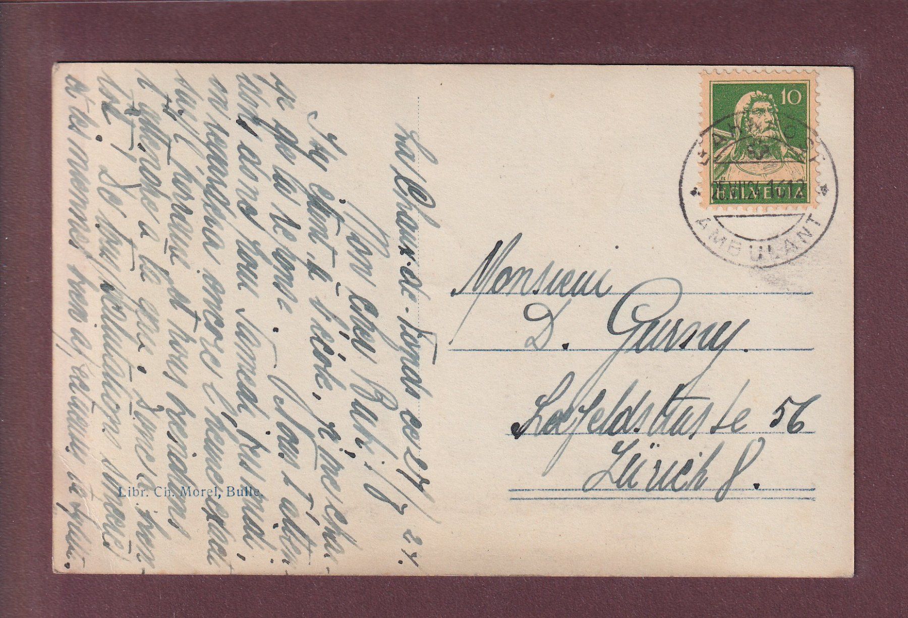 Ansichtskarten: BAINS DE MONTBARRY - Vaches - 1924 // pli d'angle // – Gebraucht aus Pully von nicecards 1