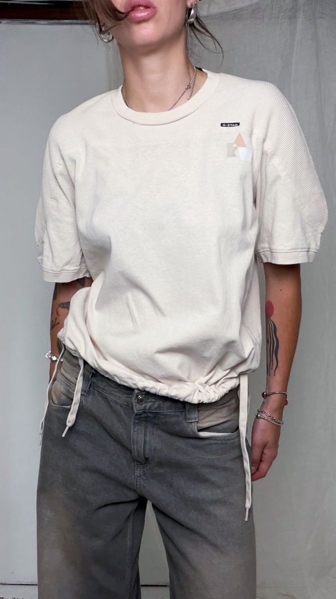 G-Star T-Shirts: G-Star RAW T-Shirt beige  – Gebraucht aus Knonau von Grapesvintage