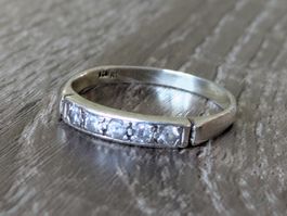 Anello vintage in argento con strass - Misura 17💍
